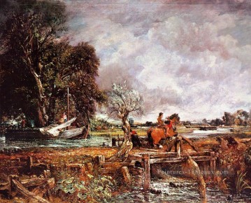 Le cheval sautant romantique John Constable Peinture à l'huile
